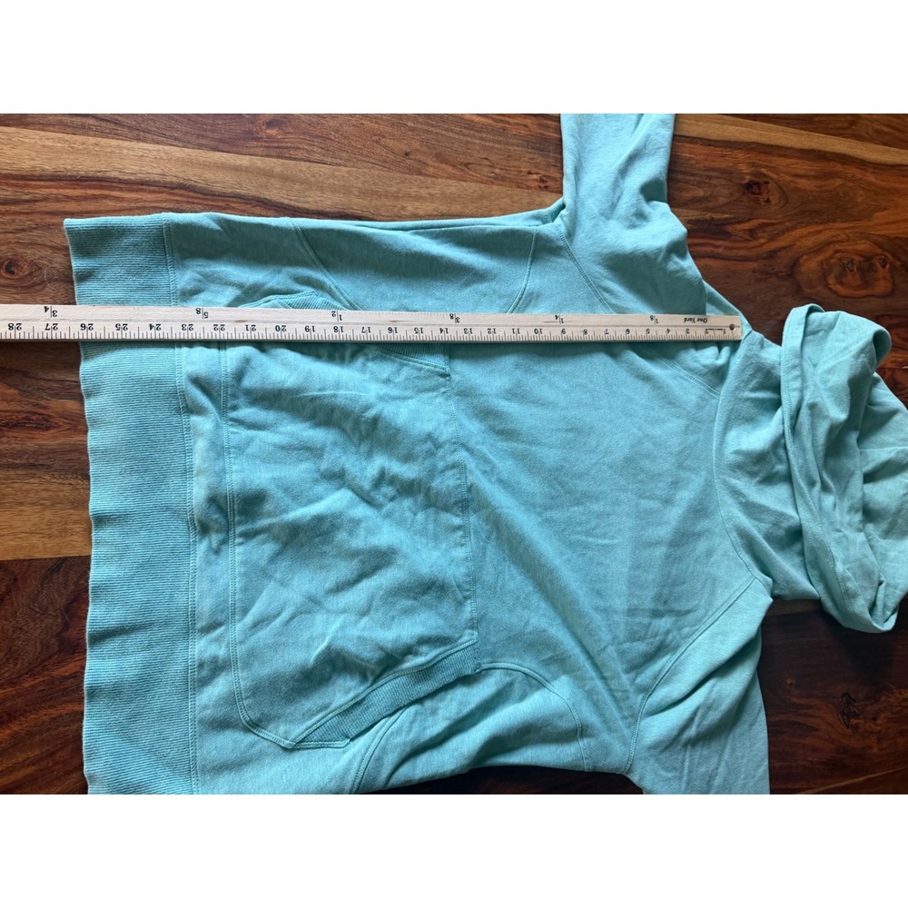 LL Bean Women XL Seafoam Green Cowl Neck Pullover Sweatshirt Thumbholes 290312 - Picture 7 of 13
